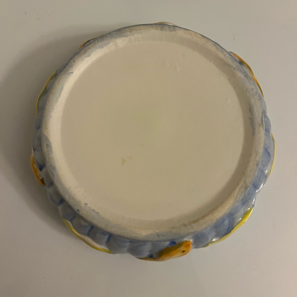 🔥 Host Pick Cat Dish Bowl Ceramic Goldfish Fish Light Blue Yellow Pets Supplies - Picture 3 of 3